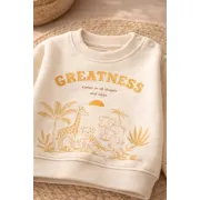 Trening bebe 2 piese din bumbac moale bluza cu imprimeu si pantaloni confortabili trpb0101