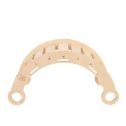 Balansoar Montessori Din Lemn Dream Rocker Meowbaby ,   Marime Mare, Cu Perna Bej, Multifunctional Leagan + Tunel + Scara   Placaj Lacuit, Max 50kg Pjbldrwb01