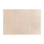 Covor Puzzle Din Spuma Meowbaby 180x60cm ,   Bej Cu Buline Albe, 6 Piese, Impermeabil, Termoizolant   Ce, En71 Pjbmpzpukp
