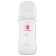 Pachet promo 3 biberoane din sticla borosilicat 240 ml kidscare cu tetina din silicon