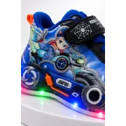 Pantofi sport cu lumini led, model carting, albastru adt-71