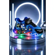 Pantofi sport cu lumini led, model playful, albastru adt-70
