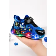 Pantofi sport cu lumini led, model playful, albastru adt-70