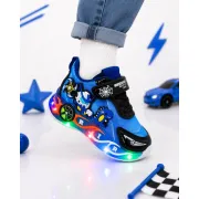 Pantofi sport cu lumini led, model playful, albastru adt-70
