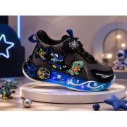 Pantofi sport cu lumini led, model playful, negru adt-60-3