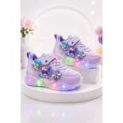 Pantofi sport cu luminite, model you and me, piele ecologica, fete, mov ad30-8-8x