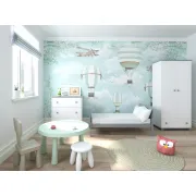 Patut Evolutiv 140x70cm Isabel 3a N1 Gri ,   Pat Bebe + Junior + Pat Pree Colar, Somiera Reglabila 3 Pozitii + Trepte Detae Abile   En 716 - Copie Pjbisabel140_g