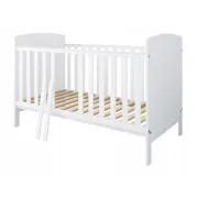 Patut Evolutiv 140x70cm Philip 3a N1 Alb ,   Pat Bebe + Junior + Pat Pree Colar, Somiera Reglabila 3 Pozitii + Trepte Detae Abile   En 716 Pjbphilip140_w