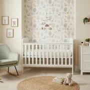 Patut Evolutiv 140x70cm Philip 3a N1 Alb ,   Pat Bebe + Junior + Pat Pree Colar, Somiera Reglabila 3 Pozitii + Trepte Detae Abile   En 716 Pjbphilip140_w