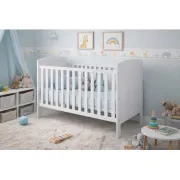 Patut Evolutiv 140x70cm Philip 3a N1 Alb ,   Pat Bebe + Junior + Pat Pree Colar, Somiera Reglabila 3 Pozitii + Trepte Detae Abile   En 716 Pjbphilip140_w