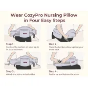 Perna Alaptare Momcozy CozyPro cu suport ergonomic lombar Grey