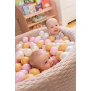 Piscina Cu Bile Meowbaby Dune 90x30cm Bej Nisipiu ,   200 Bile Incluse (culoare La Alegere), Material Catifea Premium, Husa Lavabila Pjbmdubao22050