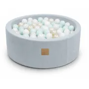 Piscina Cu Bile Outzy Meowbaby 90x30cm Albastru (cloudberry Sky Blue) ,   200 Bile Incluse (culoare La Alegere), Husa Detae Abila Lavabila, Interior Exterior Pjbmobao2670