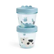 Set 2 recipiente alimente Done by Deer Tiny Farm Blue