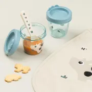 Set 2 recipiente alimente Done by Deer Tiny Farm Blue