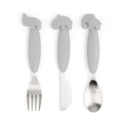 Set tacamuri Done by Deer Easy-grip Deer Friends Grey