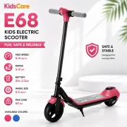 Trotineta electrica copii kidscare e68, motor 110w, baterie 24v 2.5ah, viteza 5-8 km/h, bluetooth, lumini, roz