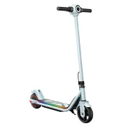 Trotineta electrica copii kidscare e69, motor 130w, baterie 24v 2.5ah, viteza 14 km/h, lumini, alb