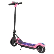 Trotineta electrica copii kidscare e71, motor 110w, baterie 24v 2.5ah, viteza 12-15 km/h, bluetooth, lumini, roz