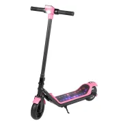 Trotineta electrica copii kidscare e71, motor 110w, baterie 24v 2.5ah, viteza 12-15 km/h, bluetooth, lumini, roz