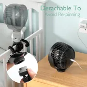 Ventilator portabil pentru carucior Momcozy Black
