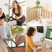 Ventilator portabil pentru carucior Momcozy Green