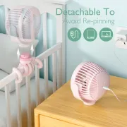 Ventilator portabil pentru carucior Momcozy Pink