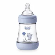 Biberon Chicco Perfect5 150ml, biofunctional, anti-colici, tetina silicon, flux lent, baiat, 0luni CHC2021122-7