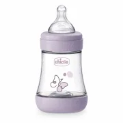 Biberon Chicco Perfect5 150ml, biofunctional, anti-colici, tetina silicon, flux lent, fata, 0luni CHC2021112-7