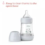 Biberon Chicco Perfect5 150ml, biofunctional, anti-colici, tetina silicon, flux lent, fata, 0luni CHC2021112-7