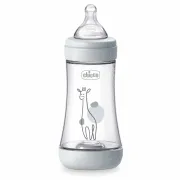 Biberon Chicco Perfect5 240ml, biofunctional, anti-colici, tetina silicon, flux mediu, unisex, 2luni CHC2022332-7