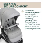 Carucior copii 3 in 1 Chicco Bellagio 2, Lunar Rock (gri deschis), 0luni+ CHC8718340+8713740+8714640-8