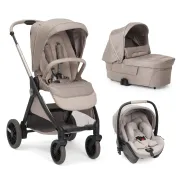 Carucior copii 3 in 1 Chicco Bellagio Primo, First Seat Recline, ComoLake (bej), 0luni+ CHC8724006+8713706+8710006-8