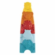 Jucarie ecologica de stivuire 2 in 1 Chicco Turnuletul animalutelor, 9-36 luni CHC11570-1