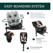 Scaun auto Chicco FullSeat I-Size, baza isofix rotativa 360, LunarRock (Gri), 61-150cm, 3luni-12ani CHC8719040-8