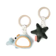 Set 2 jucarii de activitati pentru agatat Done by Deer Wally Blue