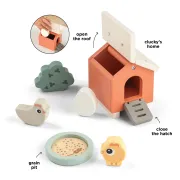 Set de joaca din lemn Tiny Farm Done by Deer Clucky Multicolor