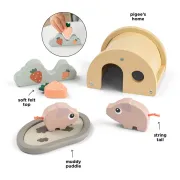 Set de joaca din lemn Tiny Farm Done by Deer Pigee Multicolor
