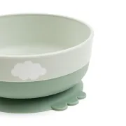 Set pentru primele mese cu ventuza Done by Deer Foodie Happy Clouds Green