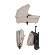 Carucior 2 in 1, Lionelo, Sia Flex, 7.6 kg, Include landou pliabil pe cadru, Ultracompact, Pliere rapida cu o mana, Copertina UPF50+, Cu accesorii incluse, 0-48 luni, Sustine 22 kg, Bej BYNLO-SIA_FLEX_BEIGE_SAND