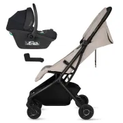 Carucior 2 in 1, Lionelo, Sia Flex, 7.6 kg, Include landou pliabil pe cadru, Ultracompact, Pliere rapida cu o mana, Copertina UPF50+, Cu accesorii incluse, 0-48 luni, Sustine 22 kg, Bej BYNLO-SIA_FLEX_BEIGE_SAND