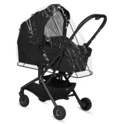 Carucior 2 in 1, Lionelo, Sia Flex, 7.6 kg, Include landou pliabil pe cadru, Ultracompact, Pliere rapida cu o mana, Copertina UPF50+, Cu accesorii incluse, 0-48 luni, Sustine 22 kg, Negru BYNLO-SIA_FLEX_BLACK_ONYX