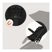 Carucior 2 in 1, Lionelo, Sia Flex, 7.6 kg, Include landou pliabil pe cadru, Ultracompact, Pliere rapida cu o mana, Copertina UPF50+, Cu accesorii incluse, 0-48 luni, Sustine 22 kg, Negru BYNLO-SIA_FLEX_BLACK_ONYX