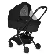 Carucior 2 in 1, Lionelo, Sia Flex, 7.6 kg, Include landou pliabil pe cadru, Ultracompact, Pliere rapida cu o mana, Copertina UPF50+, Cu accesorii incluse, 0-48 luni, Sustine 22 kg, Negru BYNLO-SIA_FLEX_BLACK_ONYX