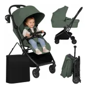 Carucior 2 in 1, Lionelo, Sia Flex, 7.6 kg, Include landou pliabil pe cadru, Ultracompact, Pliere rapida cu o mana, Copertina UPF50+, Cu accesorii incluse, 0-48 luni, Sustine 22 kg, Verde BYNLO-SIA_FLEX_GREEN_EMERALD