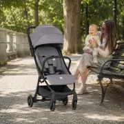 Carucior sport, Petite&Mars, Pax Ultimate, Compact - 7 kg, Spatar ajustabil, Suport picioare reglabil, Pliere tip carte, 6-36 luni, Pana la 22 kg, Gri BYN673840