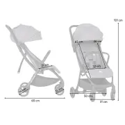 Carucior sport, Petite&Mars, Pax Ultimate, Compact - 7 kg, Spatar ajustabil, Suport picioare reglabil, Pliere tip carte, 6-36 luni, Pana la 22 kg, Gri BYN673840
