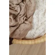 Paturica Tricotata Din Bambus Si Bumbac Babyly, Silky Soft, 80x100cm, Mocha Mousse, Termoreglatoare, Certificata Pjbc2840
