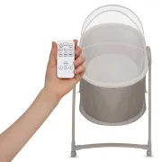 Patut si balansoar portabil Lionelo, Gaya 2 in 1, cu functie de leganat si muzica, 3 viteze de leganat reglabile, saltea T25, controlat prin telecomanda sau panou, pana la 9 kg, 0 luni+, 93 x 68 x 81 cm, bej latte BYNLO-GAYA_BEIGE_LATTE