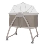 Patut si balansoar portabil Lionelo, Gaya 2 in 1, cu functie de leganat si muzica, 3 viteze de leganat reglabile, saltea T25, controlat prin telecomanda sau panou, pana la 9 kg, 0 luni+, 93 x 68 x 81 cm, bej latte BYNLO-GAYA_BEIGE_LATTE